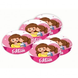 Generic Best Mom Coasters Set - 5 Pcs