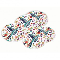 Generic Bird Coasters Set - 5 Pcs